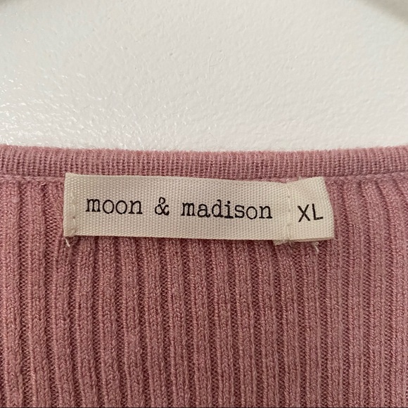 Moon & Madison Pink Tie Front Knit Cardigan and Tank Top - Picture 9 of 9